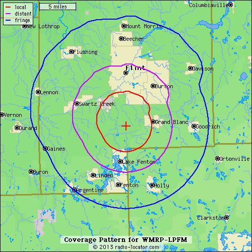 104.7 WMRP Coverage Map